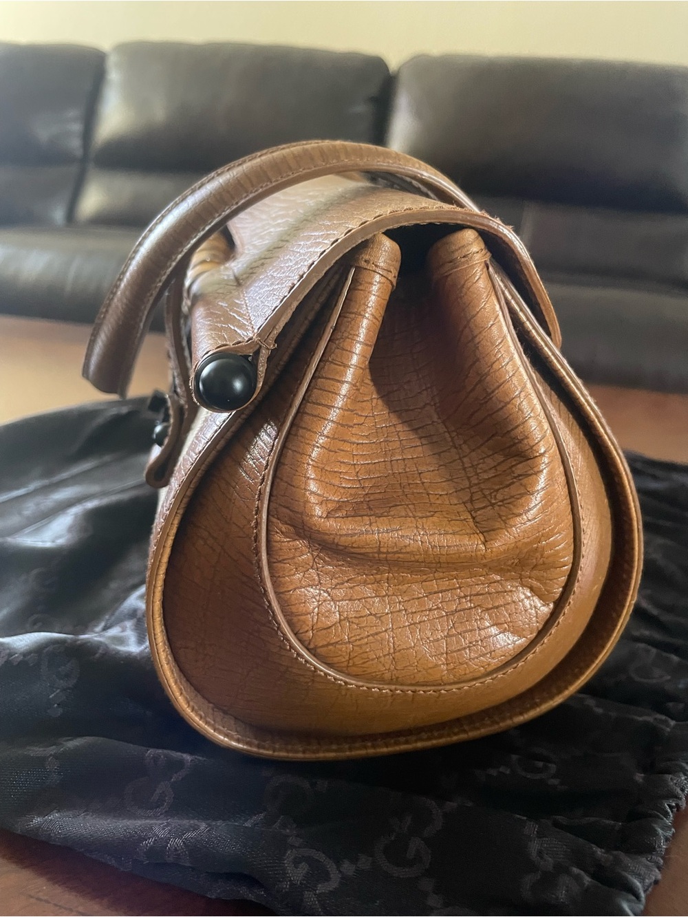 Gucci Vintage Tom Ford Bamboo Canvas Cylinder Satchel Bag - Picture 13 of 15